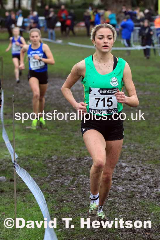 Women Under-17s and Junior Women, 2022 British Athletics Cross Challenge, Sefton Park, Liverpool.  Photo: David T. Hewitson/Sports for All Pics